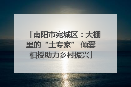 南阳市宛城区：大棚里的“土专家” 倾囊相授助力乡村振兴