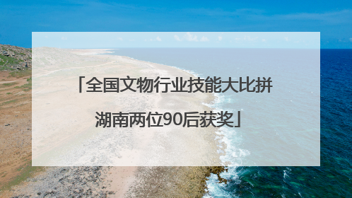 全国文物行业技能大比拼 湖南两位90后获奖
