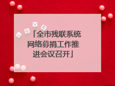 全市残联系统网络募捐工作推进会议召开