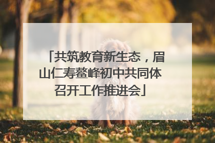 共筑教育新生态，眉山仁寿鳌峰初中共同体召开工作推进会