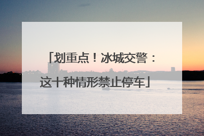 划重点！冰城交警：这十种情形禁止停车