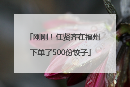 刚刚！任贤齐在福州下单了500份饺子