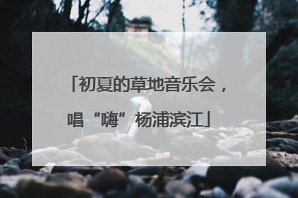 初夏的草地音乐会，唱“嗨”杨浦滨江