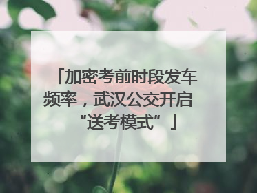 加密考前时段发车频率，武汉公交开启“送考模式”