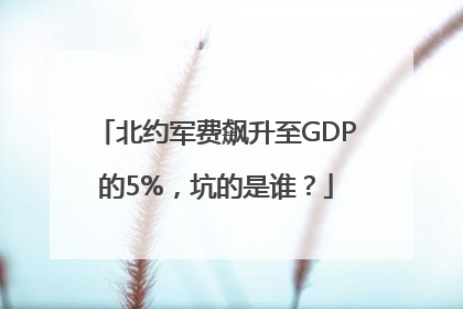 北约军费飙升至GDP的5%，坑的是谁？