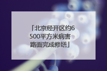 北京经开区约6500平方米病害路面完成修缮
