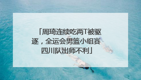 周琦连续吃两T被驱逐，全运会男篮小组赛四川队出师不利