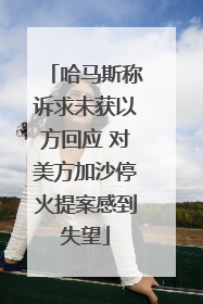 哈马斯称诉求未获以方回应 对美方加沙停火提案感到失望