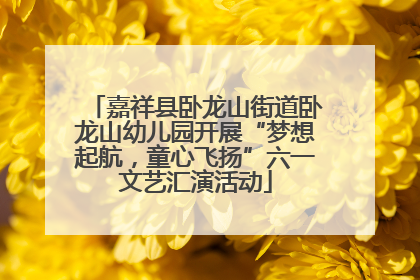 嘉祥县卧龙山街道卧龙山幼儿园开展“梦想起航，童心飞扬”六一文艺汇演活动