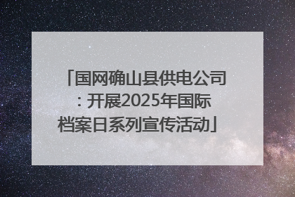 国网确山县供电公司：开展2025年国际档案日系列宣传活动