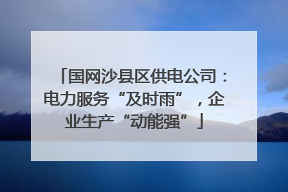 国网沙县区供电公司：电力服务“及时雨”，企业生产“动能强”