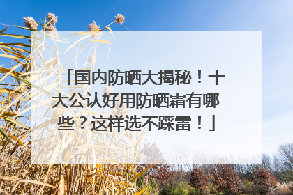 国内防晒大揭秘！十大公认好用防晒霜有哪些？这样选不踩雷！