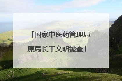 国家中医药管理局原局长于文明被查