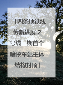 四条地铁线传新进展 2号线二期首个暗挖车站主体结构封顶