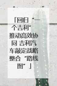 回归“一个吉利” 推动高效协同 吉利汽车敲定战略整合“路线图”