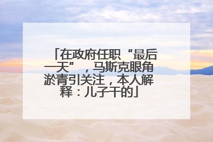 在政府任职“最后一天”，马斯克眼角淤青引关注，本人解释：儿子干的