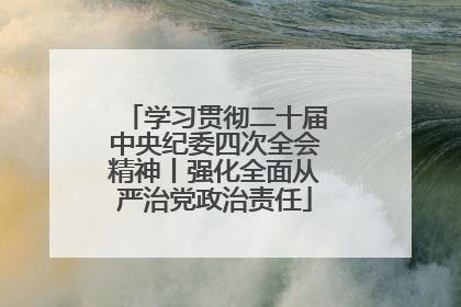学习贯彻二十届中央纪委四次全会精神丨强化全面从严治党政治责任