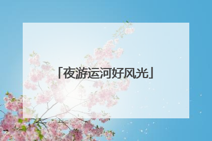 夜游运河好风光