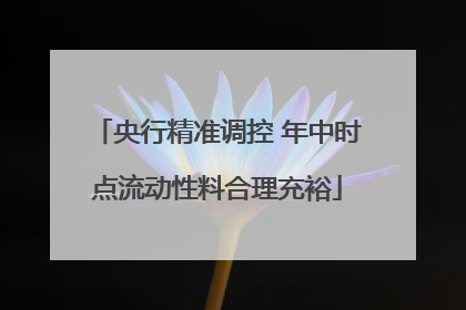 央行精准调控 年中时点流动性料合理充裕