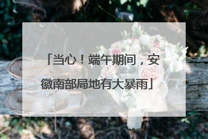 当心！端午期间，安徽南部局地有大暴雨