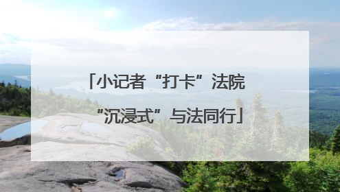 小记者“打卡”法院 “沉浸式”与法同行
