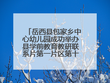 岳西县包家乡中心幼儿园成功举办县学前教育教研联系片第一片区第十三次专题研讨会