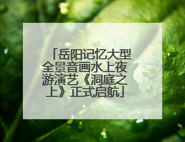 岳阳记忆大型全景音画水上夜游演艺《洞庭之上》正式启航