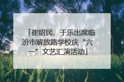 崔绍民、于乐出席临汾市解放路学校庆“六一”文艺汇演活动
