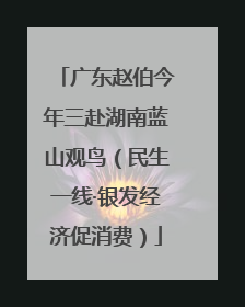 广东赵伯今年三赴湖南蓝山观鸟（民生一线·银发经济促消费）