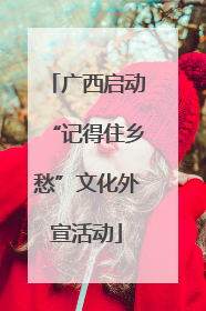 广西启动“记得住乡愁”文化外宣活动