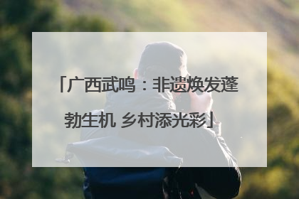 广西武鸣：非遗焕发蓬勃生机 乡村添光彩