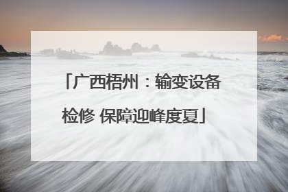 广西梧州：输变设备检修 保障迎峰度夏