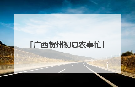 广西贺州初夏农事忙