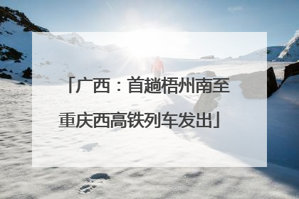 广西：首趟梧州南至重庆西高铁列车发出