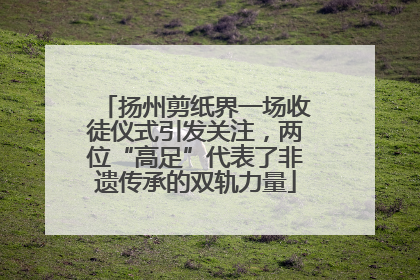 扬州剪纸界一场收徒仪式引发关注，两位“高足”代表了非遗传承的双轨力量
