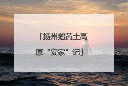 扬州鹅黄土高原“安家”记