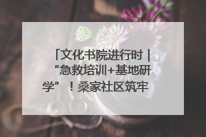 文化书院进行时｜“急救培训+基地研学”！桑家社区筑牢居民健康防线