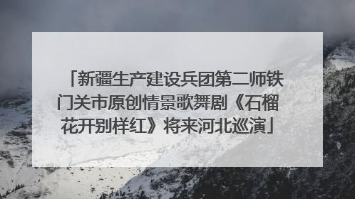新疆生产建设兵团第二师铁门关市原创情景歌舞剧《石榴花开别样红》将来河北巡演