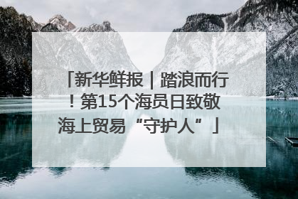 新华鲜报｜踏浪而行！第15个海员日致敬海上贸易“守护人”