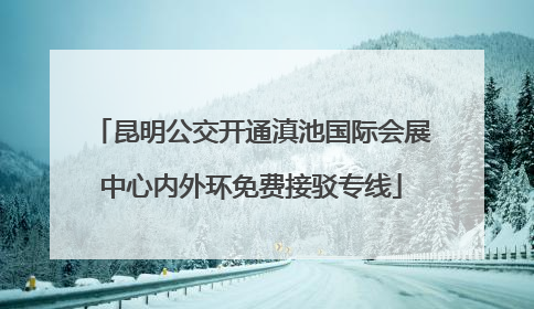 昆明公交开通滇池国际会展中心内外环免费接驳专线