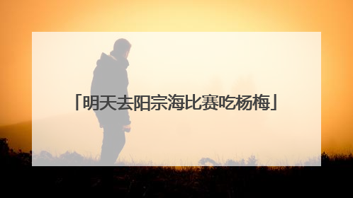 明天去阳宗海比赛吃杨梅