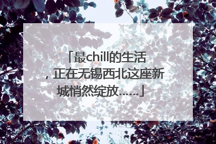 最chill的生活，正在无锡西北这座新城悄然绽放……