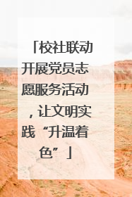 校社联动开展党员志愿服务活动，让文明实践“升温着色”