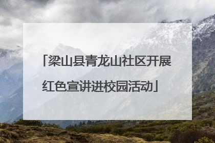 梁山县青龙山社区开展红色宣讲进校园活动