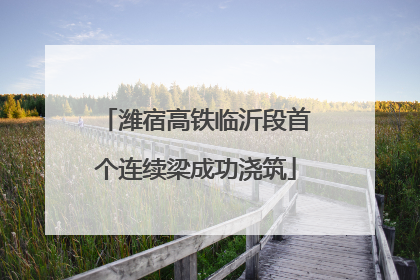 潍宿高铁临沂段首个连续梁成功浇筑