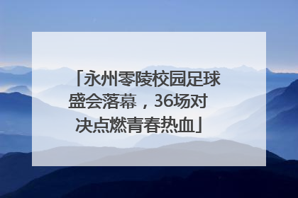 永州零陵校园足球盛会落幕，36场对决点燃青春热血