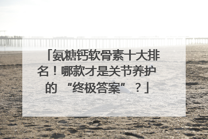 氨糖钙软骨素十大排名！哪款才是关节养护的 “终极答案”？