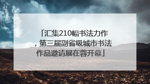 汇集210幅书法力作，第三届副省级城市书法作品邀请展在蓉开幕