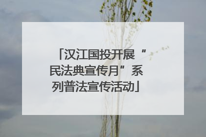 汉江国投开展“民法典宣传月”系列普法宣传活动