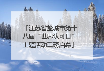 江苏省盐城市第十八届“世界认可日”主题活动重磅启幕